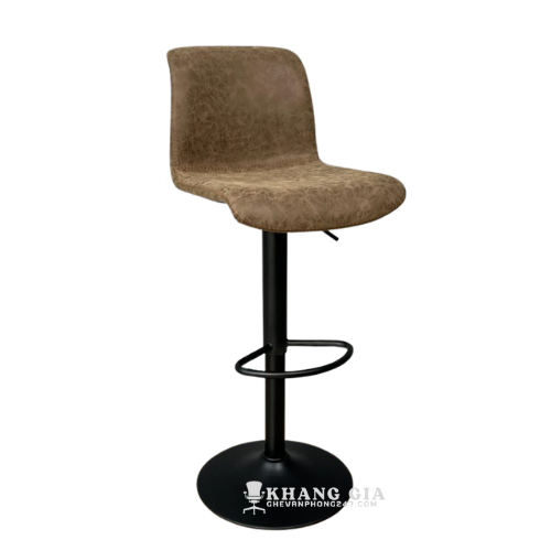 Ghế bar chân sắt sơn tĩnh điện nệm da: KG – B066