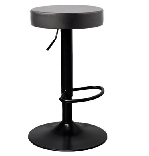 Ghế bar cao nệm chân đen tròn nhiều màu: KG-0120-2