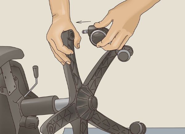 Cách tháo bánh xe ghế xoay văn phòng