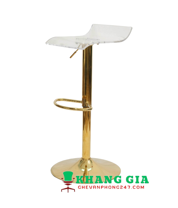 Ghế bar mica chân mạ vàng đẹp: KG – B347