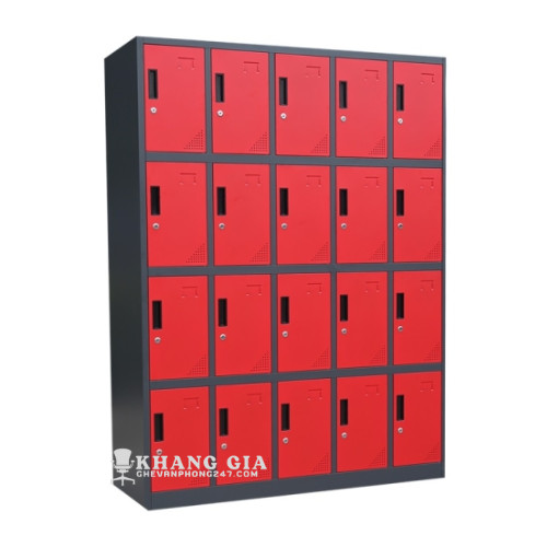 Tủ locker 20 ngăn sắt sơn tĩnh điện phối màu: 20C5K