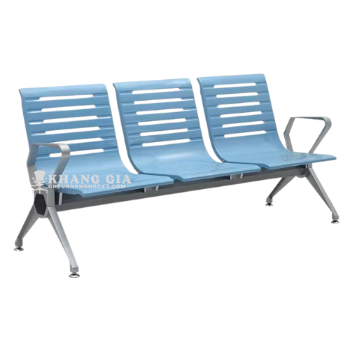 Ghế băng chờ nhựa 3 chỗ - Khung hợp kim
