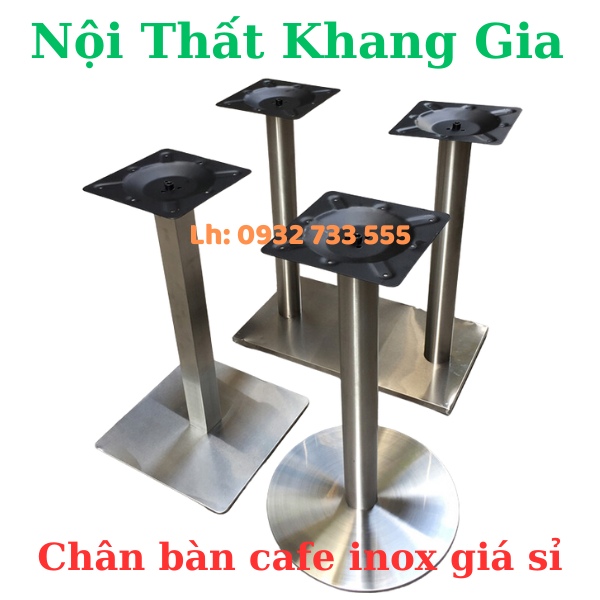 Chân bàn cafe inox giá sỉ tại nội thất khang gia: KG – T45-1