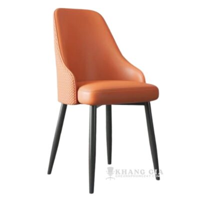 Ghế ăn da chân sắt sơn tĩnh điện: KG – E319