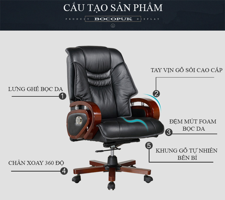 Ghế giám đốc cao cấp nhập khẩu