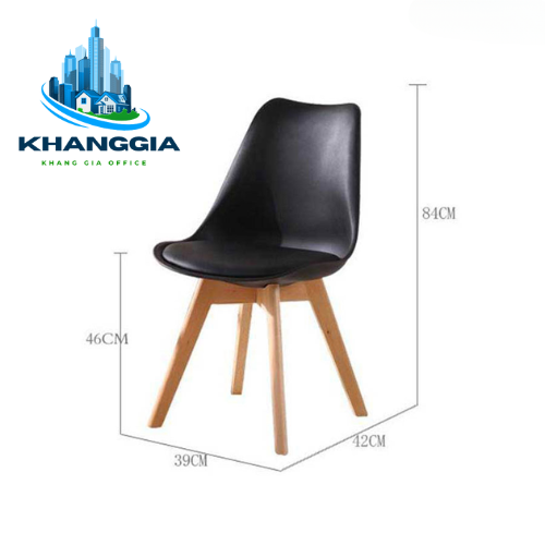 Kích thước ghế Eames chân gỗ lót nệm