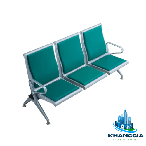 Ghế phòng chờ 3 chỗ khung sắt sơn tĩnh điện bọc nệm