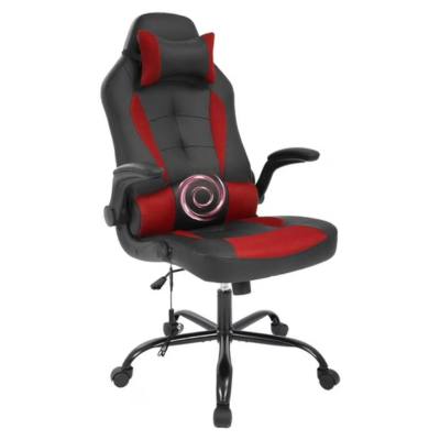 Ghế gaming chân xoay bọc da đỏ, đen tay lật: KG – G211-5