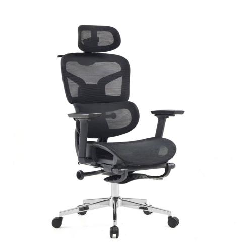 Ghế công thái học full màu đen có gác chân: KG – CT121