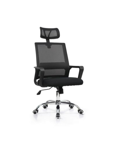 Ghế lưới văn phòng có tựa đầu chân sắt mạ crom: KG – 848A