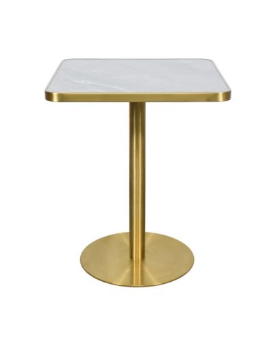 Bàn Tiếp Khách – Cafe Mặt Mica Vân Đá Vuông: KG – BCF12