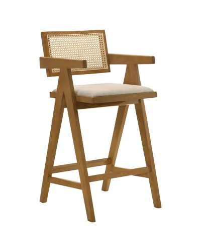 Ghế Quầy Bar Gỗ Ash Bọc Nệm V-Leg: KG – B498