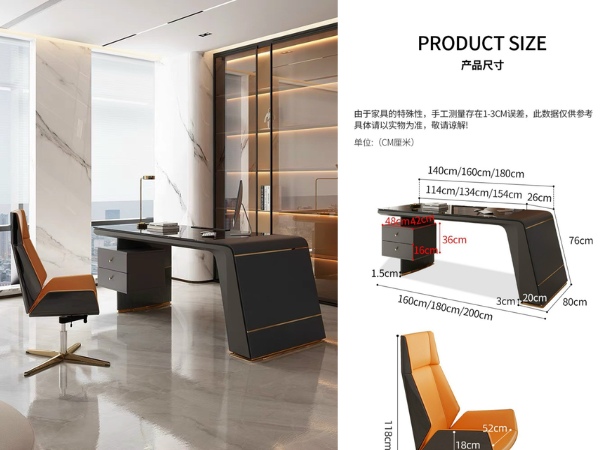Bàn giám đốc hiện đại mặt đá sang trọng
