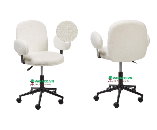 Ghế làm việc bọc vải lông cừu: KG – 2517