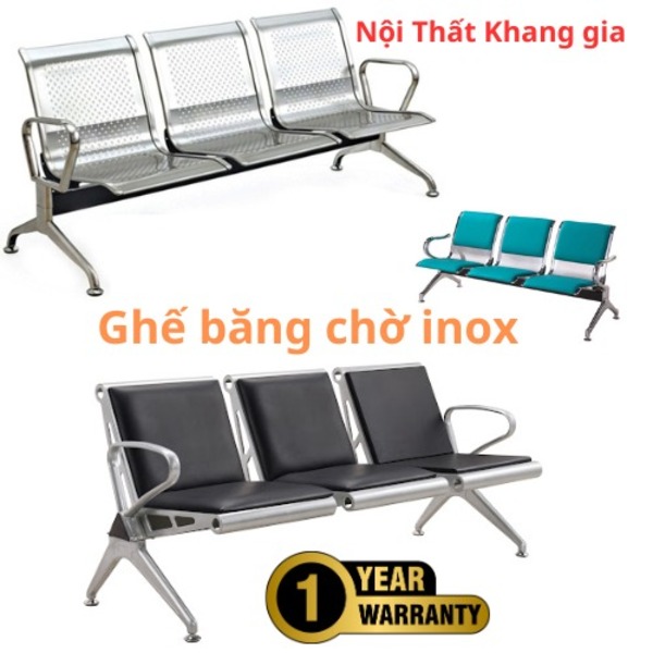 Ghế phòng chờ có thiết kế dạng băng dài nhiều chỗ ngồi giúp tiết kiệm diện tích