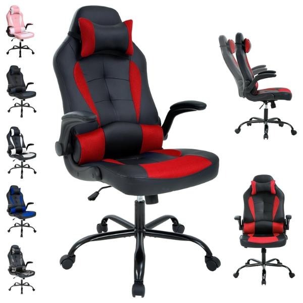Ghế gaming chân xoay bọc da đỏ đen: KG - G211-5