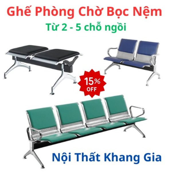 Ghế phòng chờ có bọc nệm từ 2- 5 chỗ