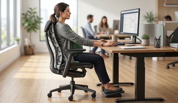 Chọn ghế cho bà bầu cần xem xét tiêu chí có tựa lưng cong theo cột sống chữ S
