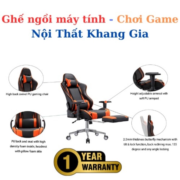 Mẫu Ghế ngồi máy tính, chơi game thoải mái: KG - M211