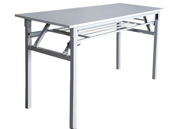 Bàn làm việc gấp gọn khung sắt mặt gỗ
