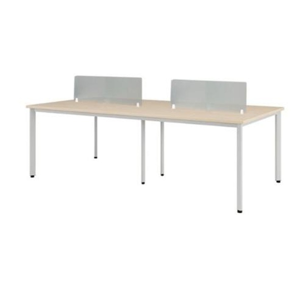 Cụm bàn làm việc 4 chỗ thiết kế thanh lịch với khung chân sắt trắng