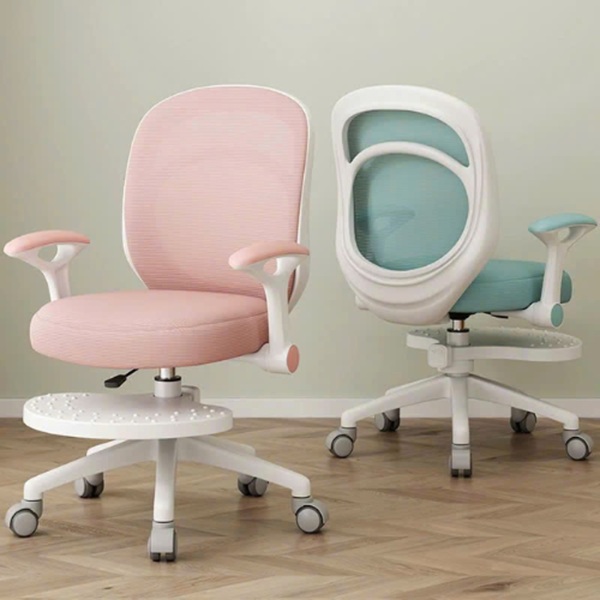 Ghế học sinh chống gù màu hồng và xanh pastel có tích hợp giá để chân