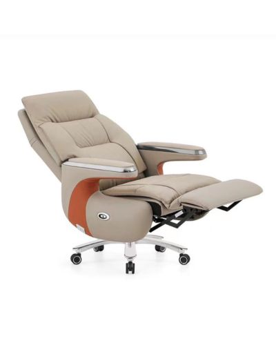Ghế làm việc cho sếp, ngả lưng chỉnh điện nệm da cao cấp: KG – A2320-1