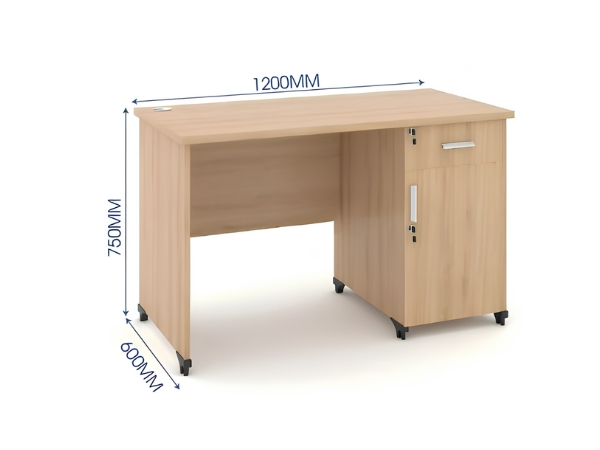 Bàn làm việc gỗ MDF giá rẻ KG – 120SHL3C