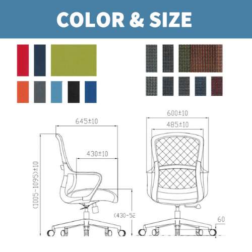 Kích thước Ghế lưới công thái học KG-5194