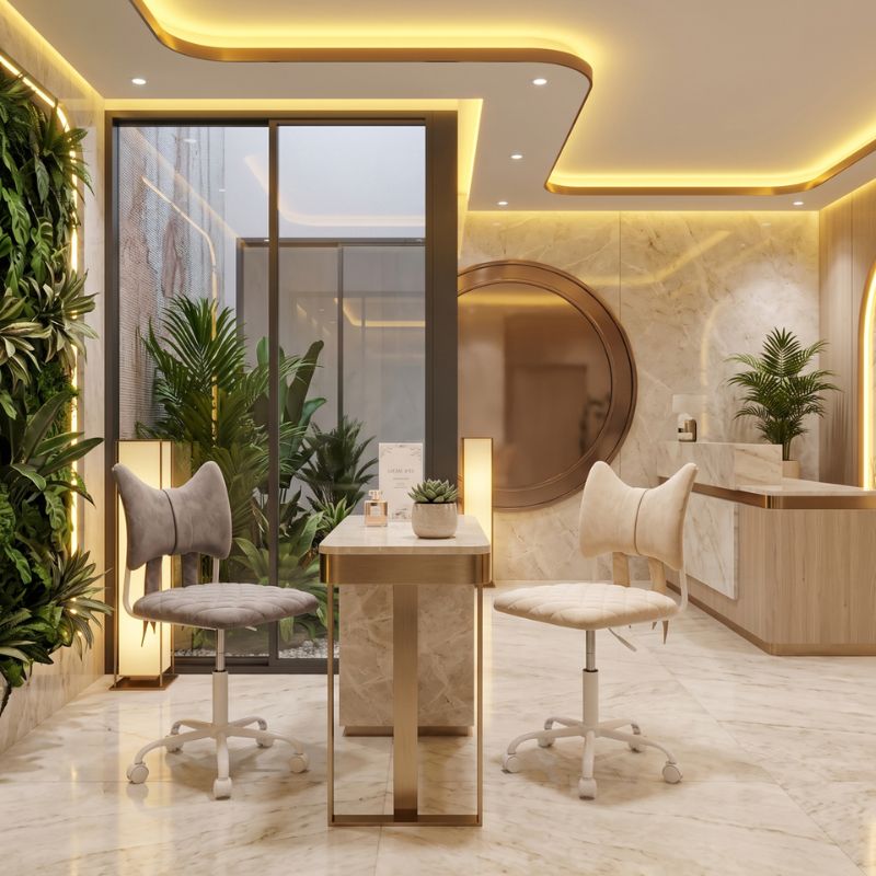 ghế trang điểm bọc nhung