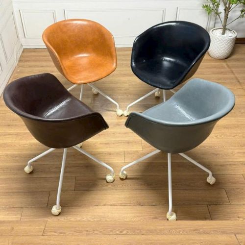 Ghế lưng da chân xoay có bánh xe: KG-234D