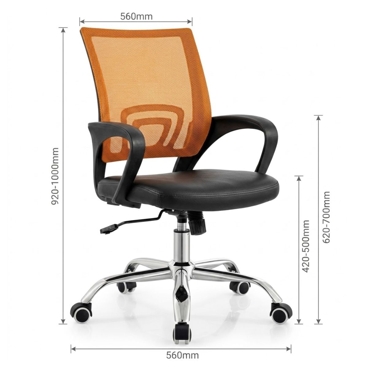 kích thước ghế lưới văn phòng KG-528D