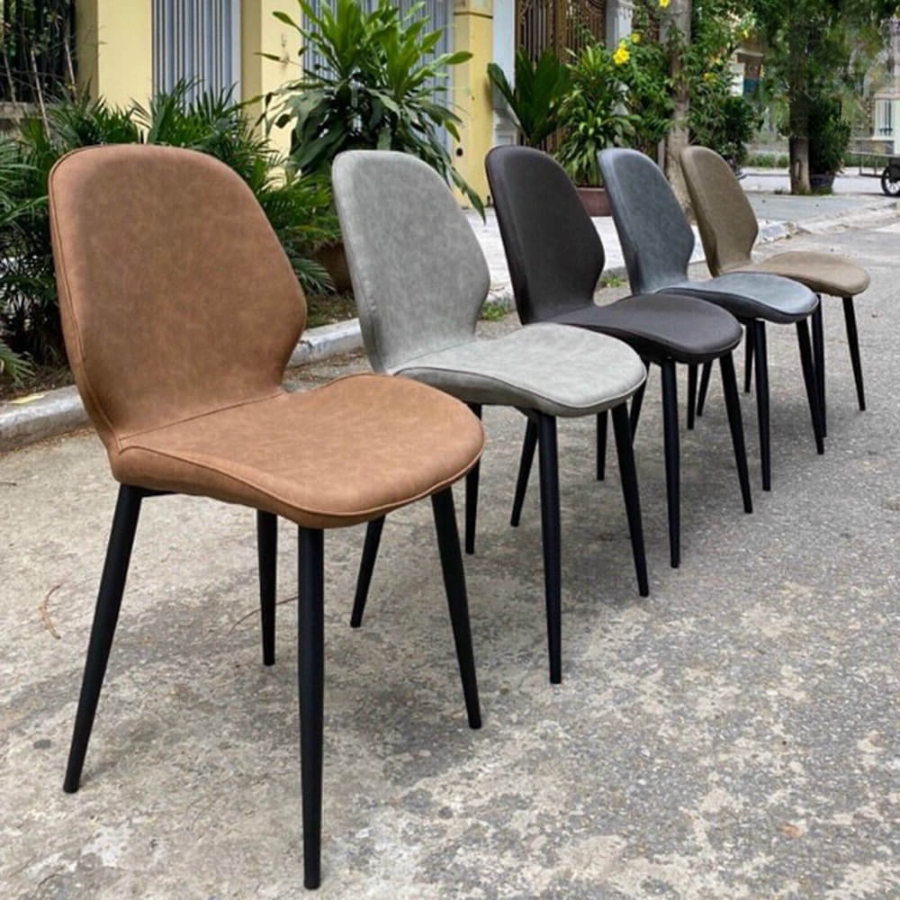 ghế da tiếp khách văn phòng chân sắt