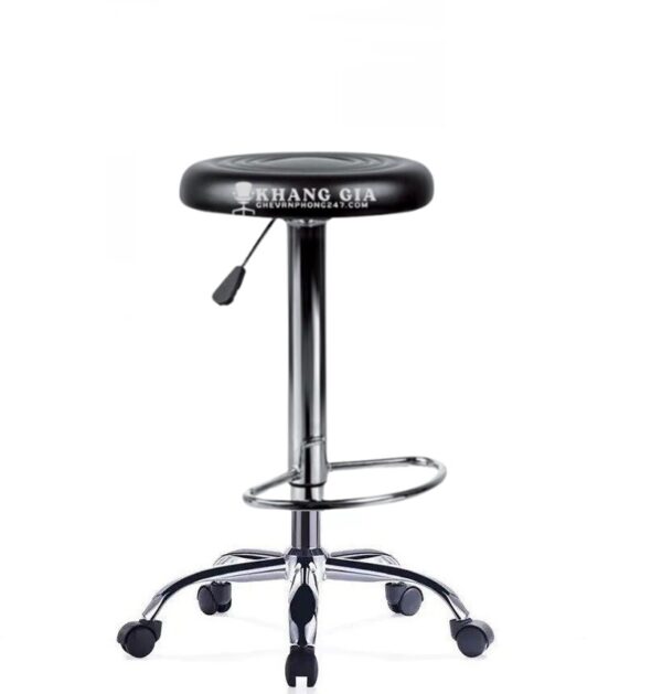 Ghế quầy bar nệm tròn chân bánh xe: KG-010BC